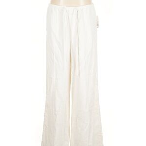 White Wide Leg Linen Pants